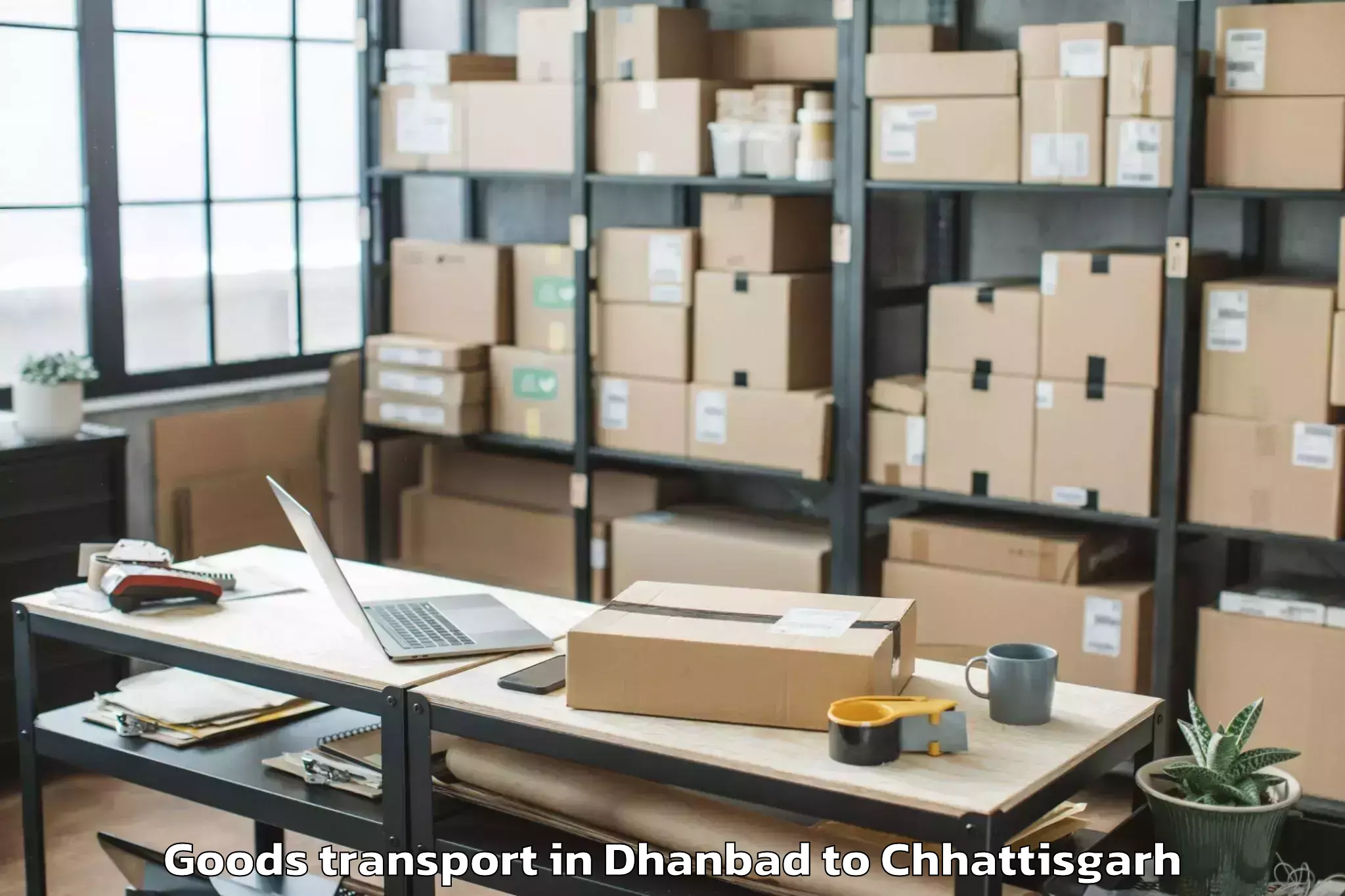 Efficient Dhanbad to Pathalgaon Goods Transport